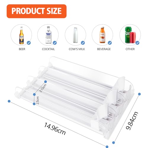Stackable Soda Can Organizer for Refrigerator