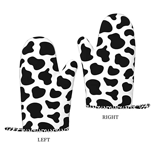 Cow Print Oven Mitts and Pot Holders Sets of 2