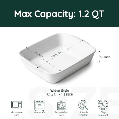 HOMBENE 1.2 QT Ceramic Baking Dish