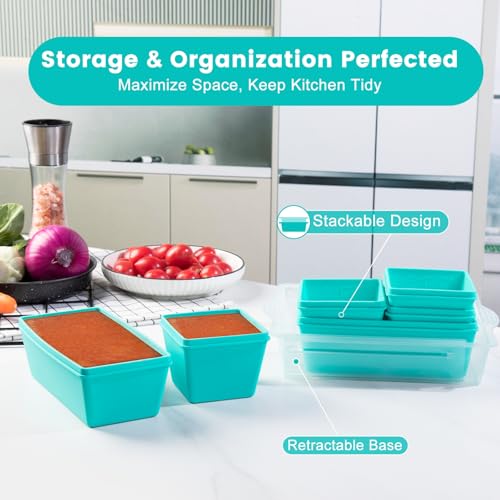 Silicone Freezer Molds with Lids (6 Count)