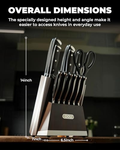 2025 Kitchen Knife Set with Block (15 Count)