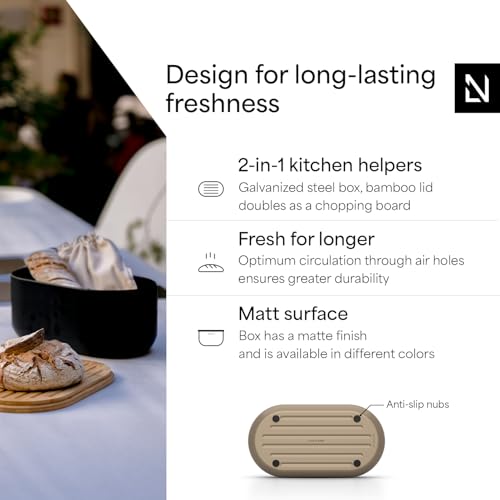 Bread Box I Metal bread box for long lasting freshness with non