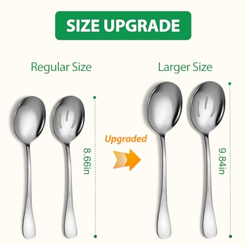 Stainless Steel Serving Spoons Set (8 Count)