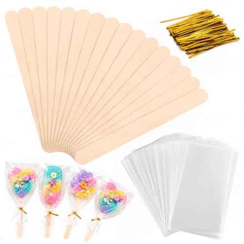 Popsicle Sticks and Bags with Ties (200 Ounce)
