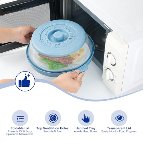 10.7 Inch Microwave Food Cover with Heat Insulation Mat