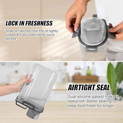 2 Pack 3 Lbs Pet Dog Cat Food Bird Seed Storage Containers for Travel (2 Count)