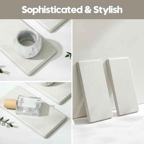 2PCS 7"x3.5" Water Absorbing Bathroom Sink Vanity Trays (2 Count)