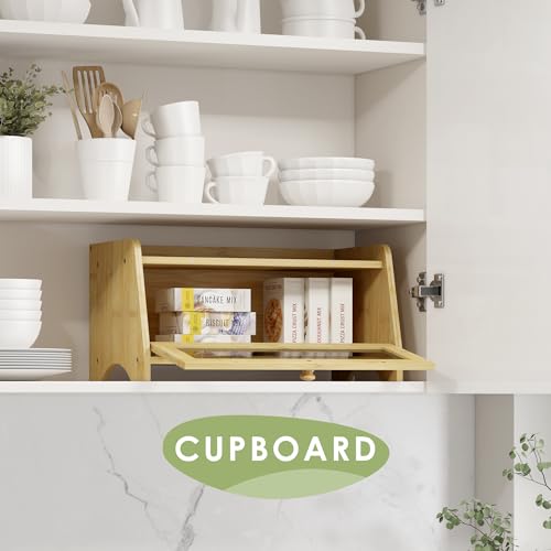 Double Layer Bread Box for Kitchen Countertop