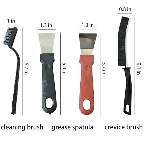 7 Pcs Multi Purpose Crevice Cleaning Brush Tool for Stubborn Kitchen Grease Stains