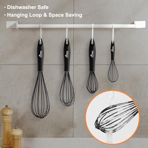 4 Pieces Silicone Whisks Set
