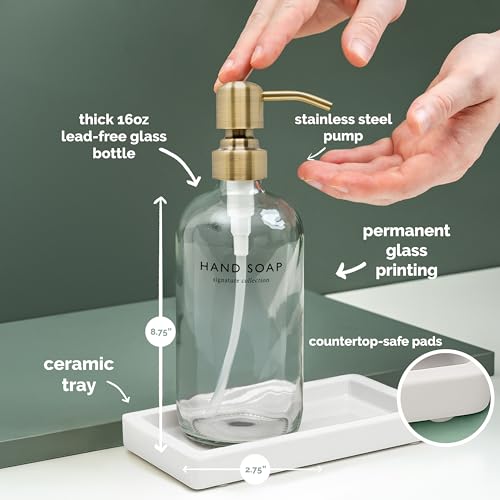 Glass Soap Dispenser Set (2 Count)