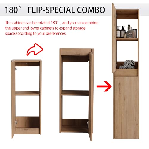 12" Bathroom Wall Cabinet Brown 2