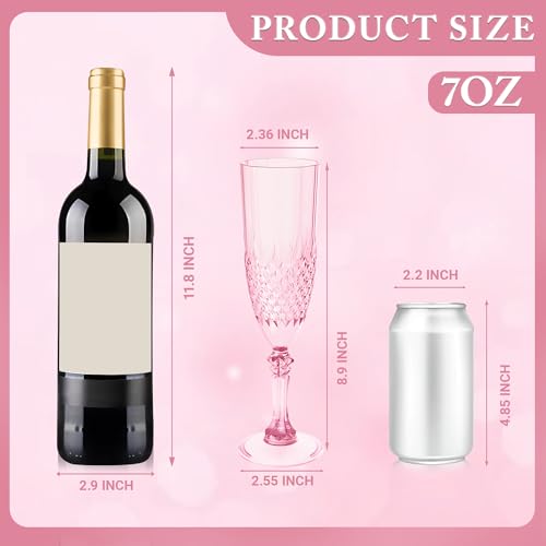 100 Pack Plastic Champagne Flutes