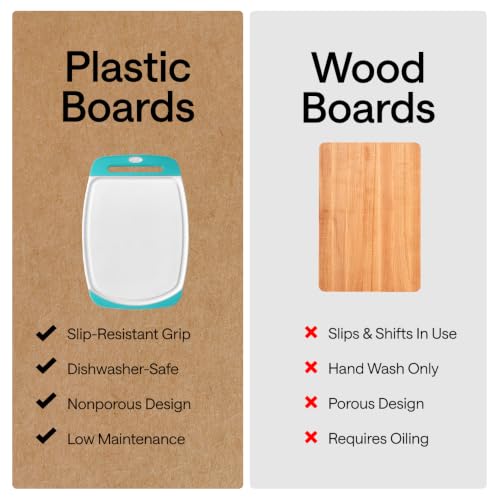 BPA Free Reversible Kitchen Cutting Board (3 Count)