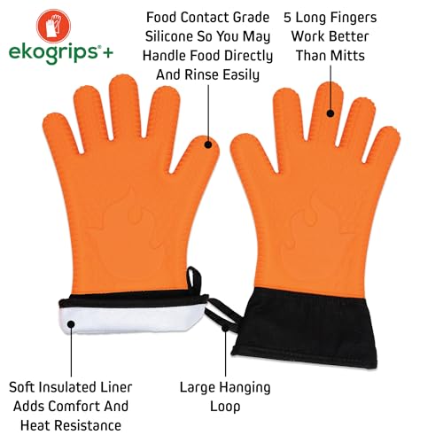Ekogrips Plus Oven Gloves with Fingers (2 Count)