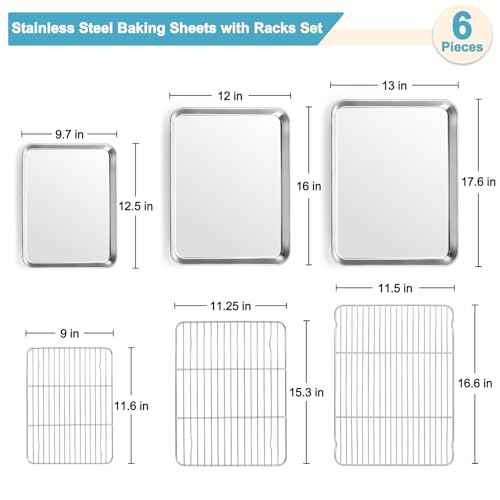 Baking Sheet with Rack Set (6 Count)