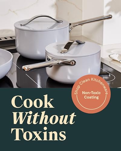 Non Stick Ceramic Sauce Pans with Lids (2 Count)