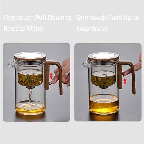 800ml+4 Cups Witchcraft Magic Glass Teapot with Infuser Strainer and Lid for Loose Leaf Tea Herbal