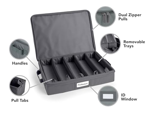 Flatware Storage Box with Removable Trays