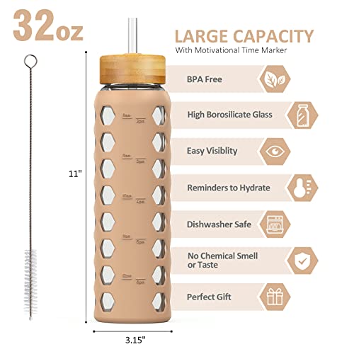 Glass Water Bottle