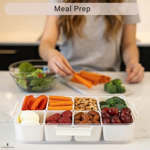 Snackle Box Container with 8 Removable Compartments (2 Count)