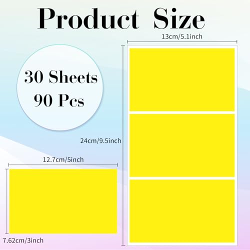 Removable Colored Labels Stickers