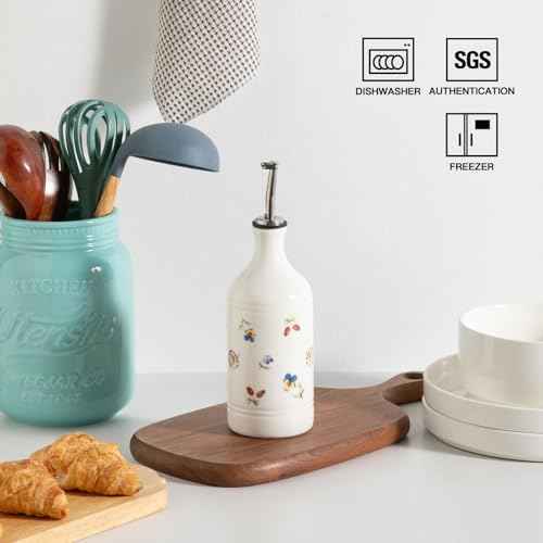 Sweejar Ceramic Olive Oil Dispenser Bottle for Kitchen
