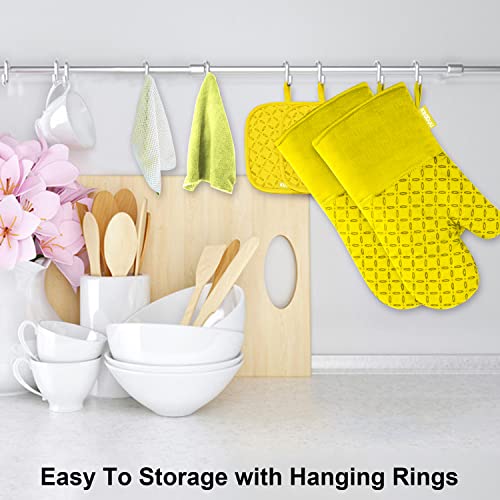 Oven Mitts and Pot Holders 6pcs Set (6 Count)