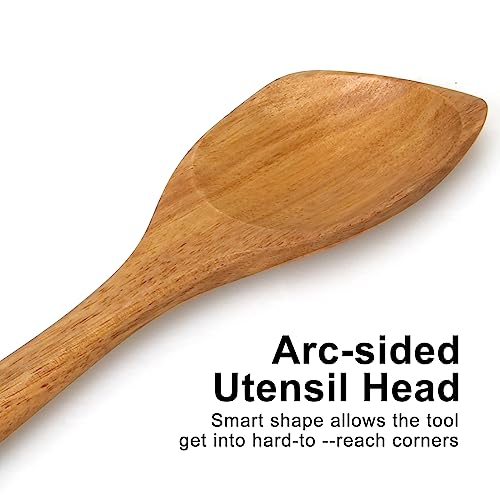 Wooden Spoons for Cooking Spatula Non Toxic Acacia Wood Kitchen Utensils