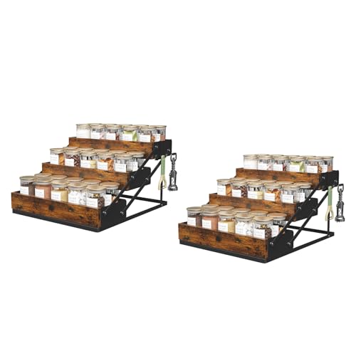 3 Tier Foldable Spice Rack Organizer for Countertop (2 Count)