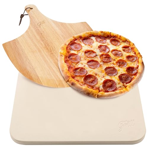 Rectangular Pizza Stone with Peel