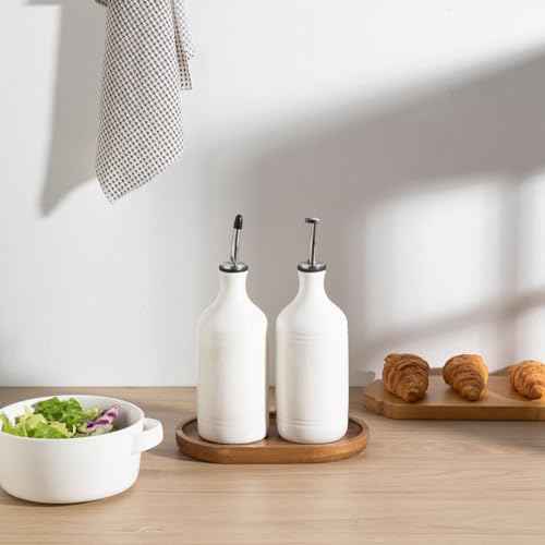 Sweejar Ceramic Olive Oil Dispenser Bottle Set