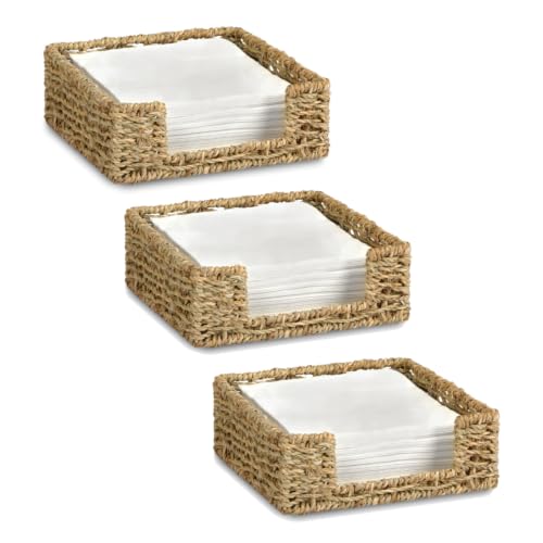 Napkin Holder Wicker Woven Basket Kitchen Decor for Table Dinner Paper Tray