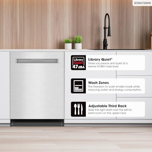 SDW6726MS 24 inch Stainless Steel Dishwasher