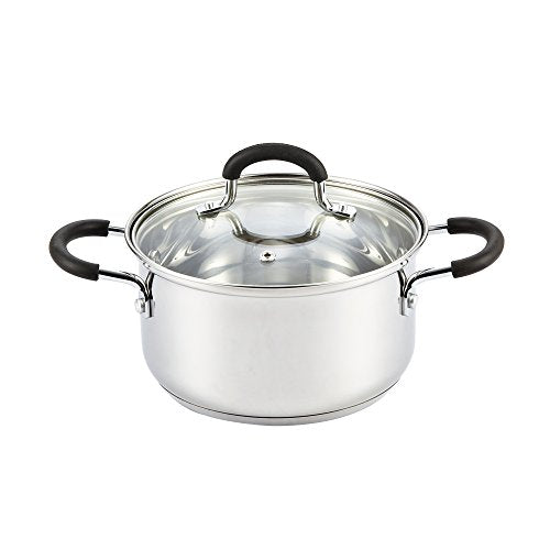 Professional 3 Quart Stainless Steel Stock Pot with Lid