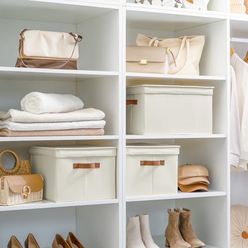 Fabric Storage Bins with Lids (3 Count)