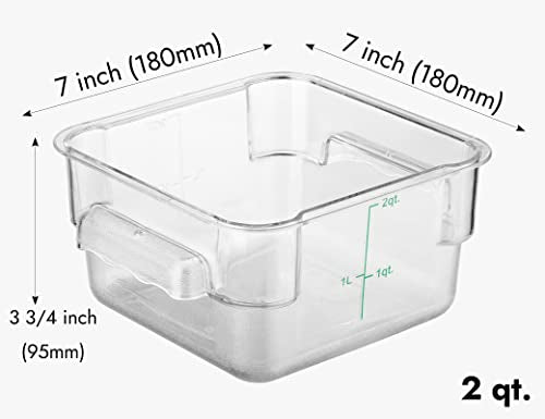 4 Pack Food Storage Container with Green Lid (4 Count)