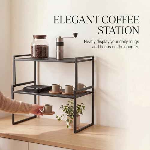 Stackable Kitchen Cabinet Organizer Shelves Pantry Rack Set of 2 (2 Count)