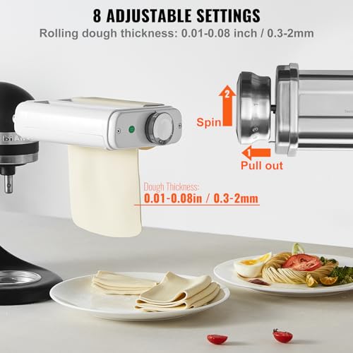 Pasta Maker Attachment for KitchenAid Stand Mixer