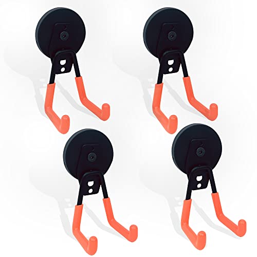 4 Pack Heavy Duty Magnetic Hooks 2.6'' Base Garage Storage Utility