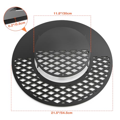 BBQ Griddle and Grate Combo Kit for Weber 22 inch Kettle Charcoal Grills