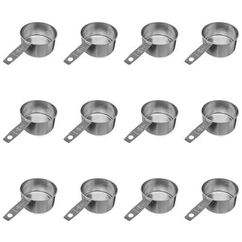 1 Cup Stainless Steel Measuring Cup (12 Count)