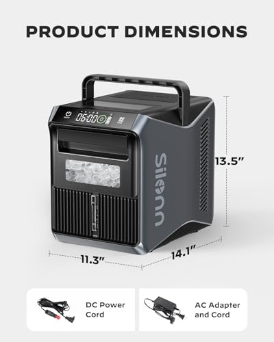 Battery Powered Ice Maker with 4