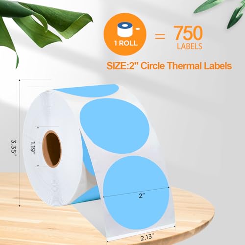 2 Inch Circle Thermal Sticker Labels