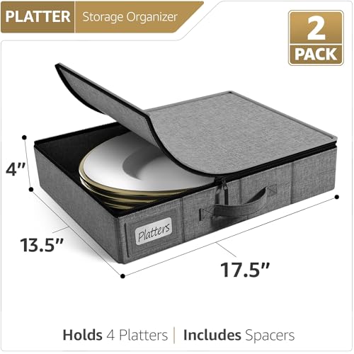 Platter Storage Case for Dinnerware (2 Count)
