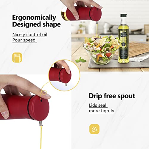 Red Oil And Vinegar Dispenser Set (2 Count)