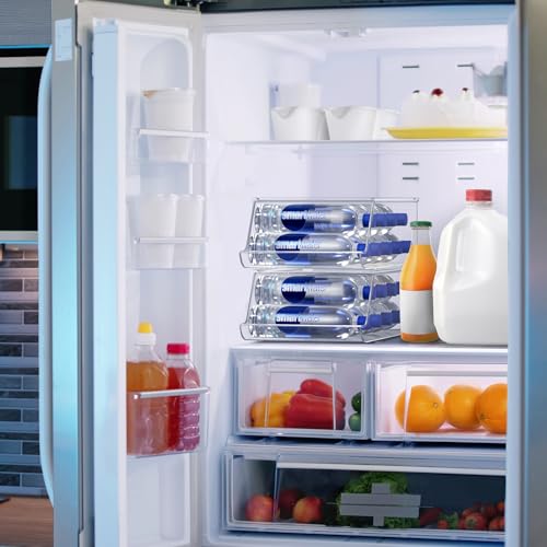 Water Bottle Organizer for Refrigerator & Pantry (4 Count)