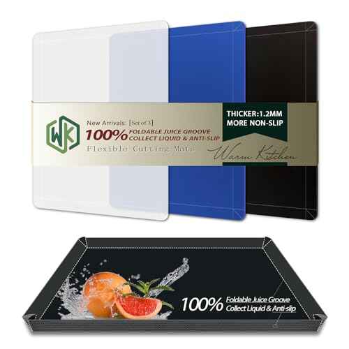 Flexible Plastic Cutting Boards Mats with Lip (3 Count)