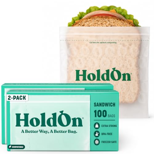 Compostable Zipseal Sandwich Bags (200 Count)