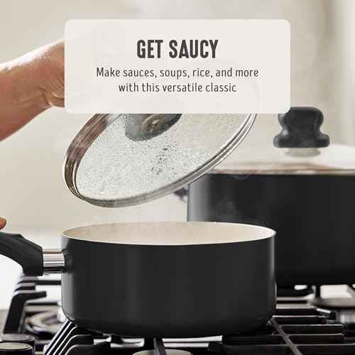 2QT Ceramic Nonstick Saucepan with Lid